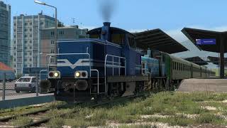 Derail Valley - DH4 driving with passenger train to City West