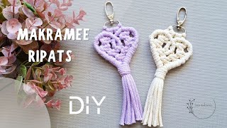 Macrame Heart Keychain Tutorial /Valentines day/ DIY Tutorial for Beginners