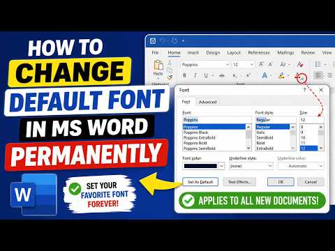 How to Change Default Font in MS Word Permanently ?
