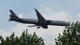 Aeroflot SU208 B77W [VP-BGF] landing at Shanghai Pudong Airport