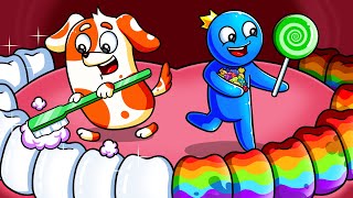 Rainbow Friends but Hoo Doo Cannot Refuse Candy When He Has a Toothache | HooDoo Animation