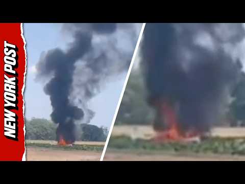 Two Pilots Miraculously Survive Training Aircraft Crash That Exploded Into Flames in Indonesia