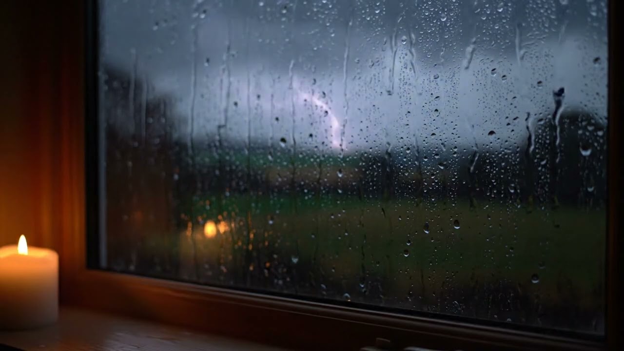 Rainy Night at Home  Relaxing Rain and Thunder Sounds for Sleep