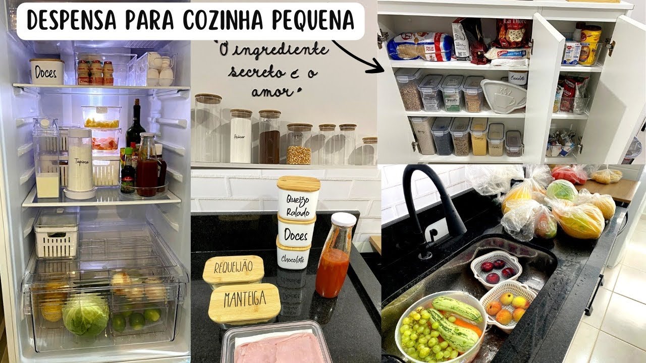 GUARDEI TODA A COMPRA DO MÊS EM POTES NA GELADEIRA E DESPENSA!