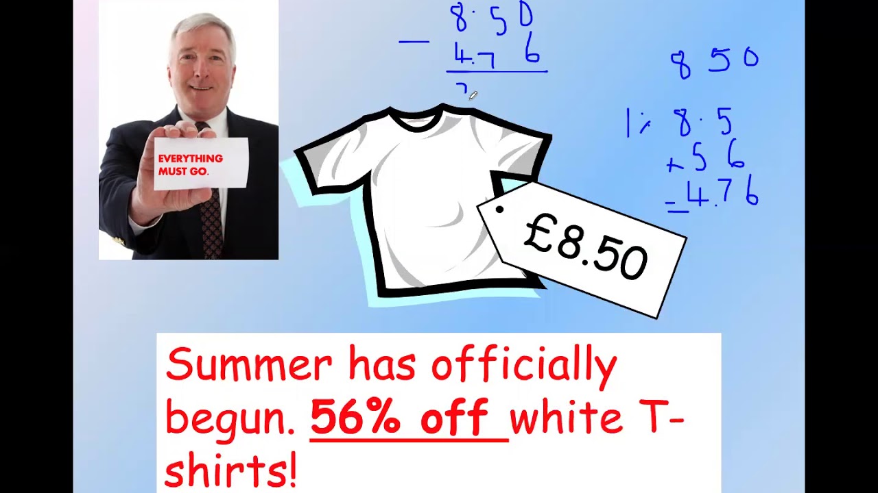 reducing with percentages - YouTube