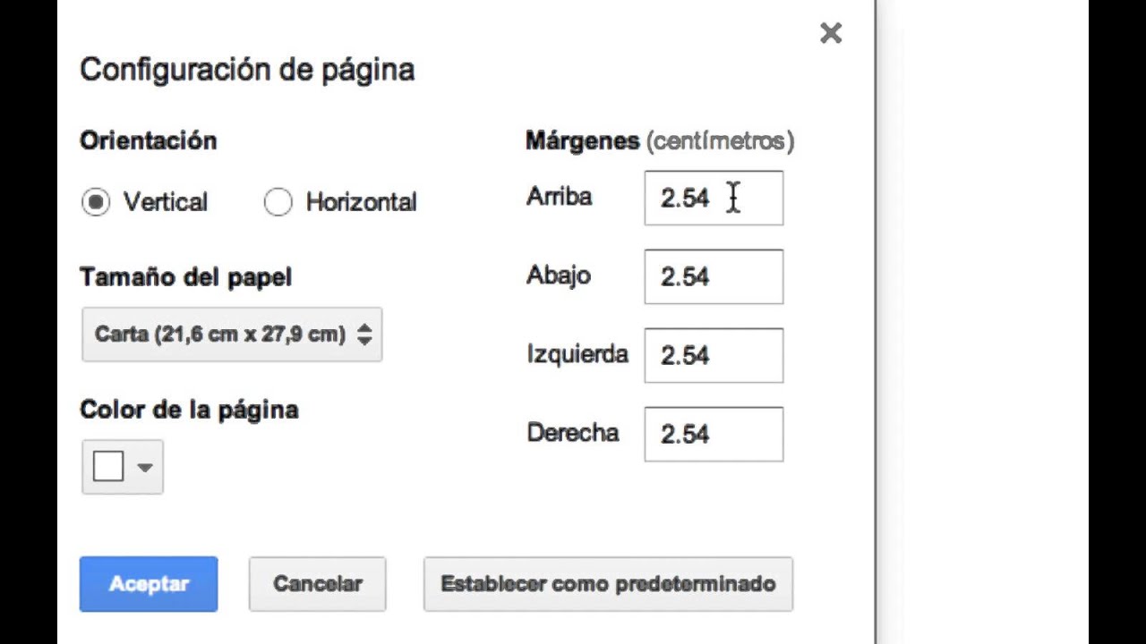 COMO CAMBIAR LOS MARGENES EN GOOGLE DOCS YouTube