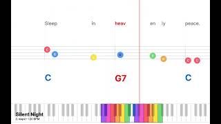 SILENT NIGHT - Best Christmas Piano | Easy Piano with lyrics @PianoMidiTutorials