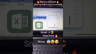 Magic Shortcut!🚀 Excel me Data Entry ki speed10 guna badhaye. #tricks #excel #viral #computer #short