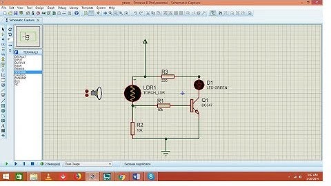 LDR circuit in proteus