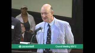 Live Broadcast of Savannah City Council NS Savannah Proclamation on Aug. 9, 2012