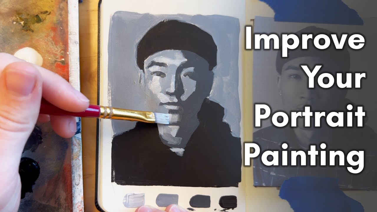 Как писать реалистичные портреты: простое упражнение для скетчбука.