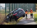 18.10.2021 - Unfall mit 3 PKW - Hyundai landet in Zaun