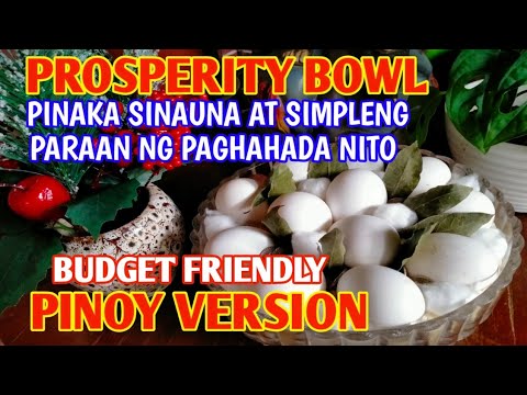 SINAUNANG PARAAN NG PAGHAHANDA NG PROSPERITY BOWL... BUDGET FRIENDLY PINOY  VERSION