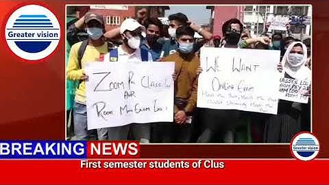 First semester students of Cluster University demand online examination of their Maths paper,stage.