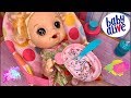 Baby alive magic mixer fixing ice cream whip cream sprinkles then we do dishes