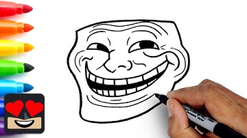 How To Draw Troll Face