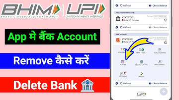 How to delete bank account from Bhim app / How to delete Bank account in Bhim app