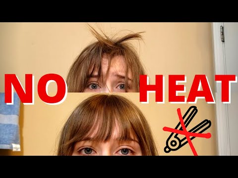 How To Style ALL Bangs with NO HEAT in 5 min! 3 Steps - NO DAMAGE!