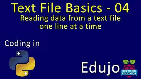 Text File Basics - 04: Reading one line at a time from a text file