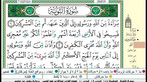 سورة التوبة مكتوبة كاملة |القارىء عبدالله الموسى |Abdullah Al-Mousa, Surat Al-Tawbah