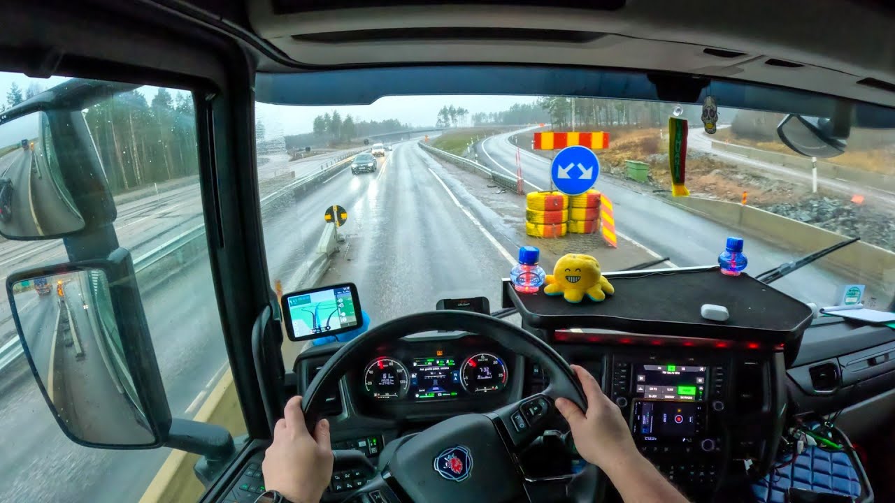 POV Truck Driving 🇸🇪 Scania R500 Sweden The Safest Roads For Trucks ASMR 4k New Gopro