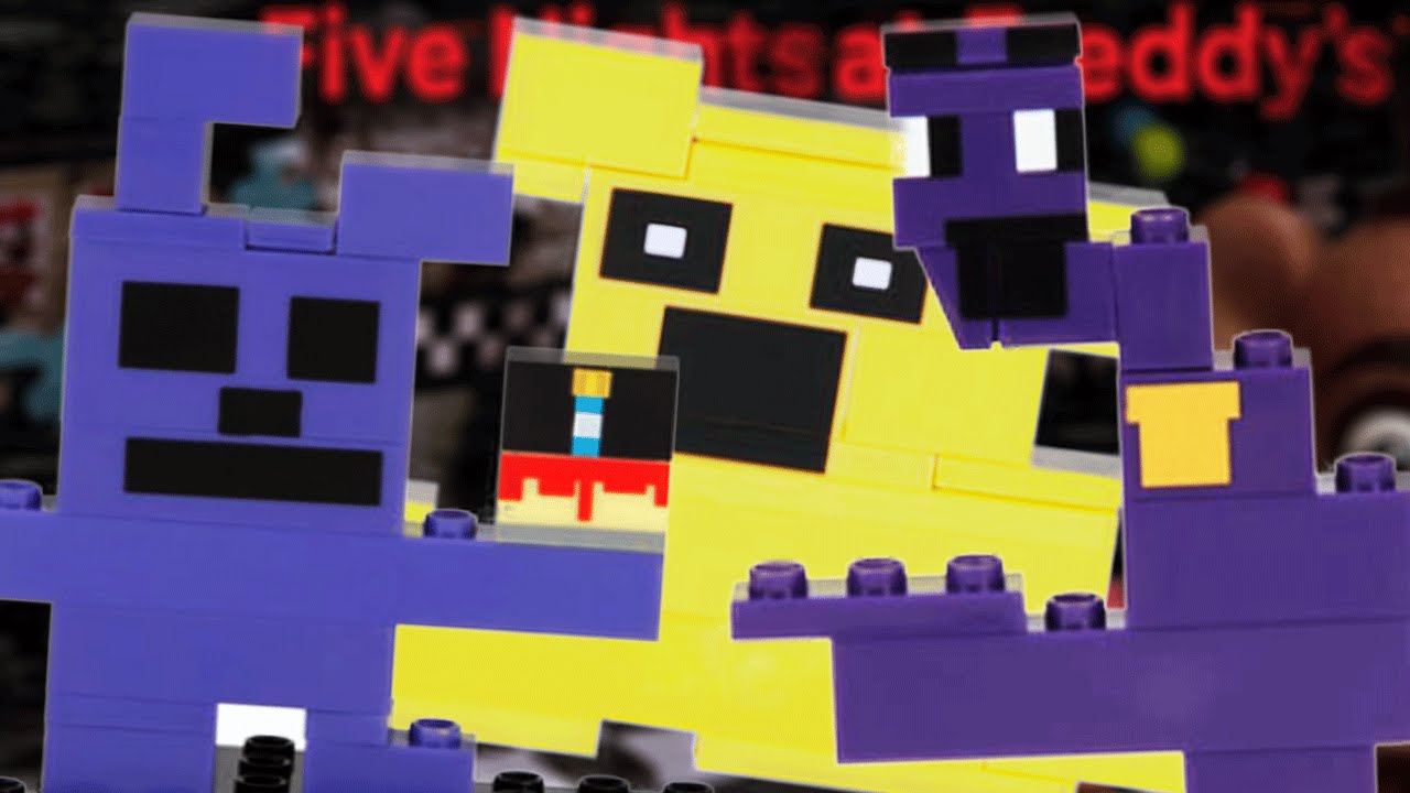 Five Nights At Freddys 8 Bit Golden Freddy 8 Bit Purple Guy And More