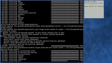 Arch Linux installation recording to kernel 5.6.2-arch1-2 (testing)