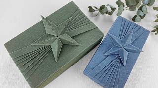 Gift Wrapping Ideas｜聖誕禮物包裝創意+3D聖誕星星摺紙教學（Christmas Crafts）