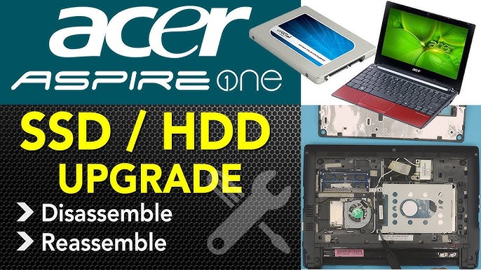 Acer Aspire One D255e Upgrade, Step By Step - YouTube