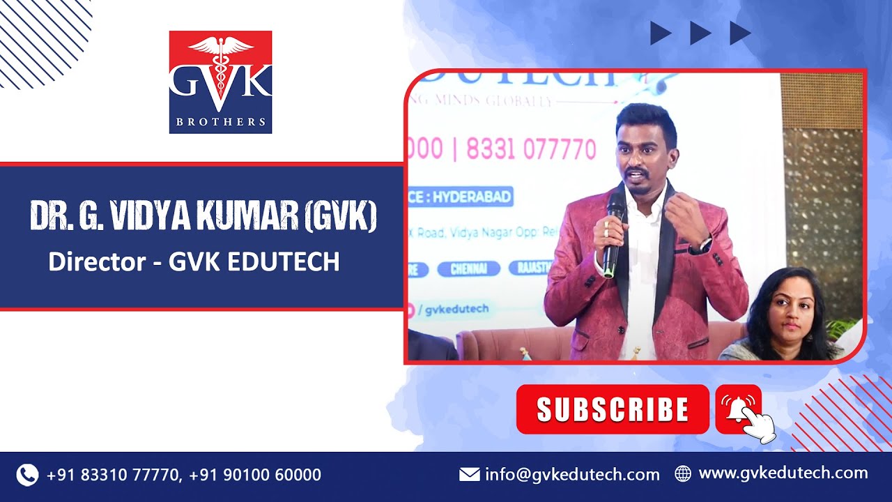 Gundala Vidya Kumar Director, GVK Edutech: Your trust is our strength | MBBS Abroad
