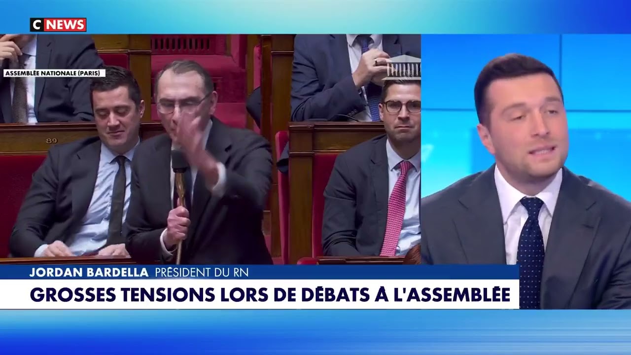 Bardella réagit sur le pugilat de l'Assemblée