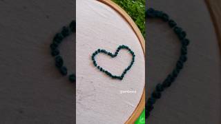 Stitching heart french knot embroidery 🪡💙#embroidery #youtubeshorts #beautiful #tutorial #art #diy