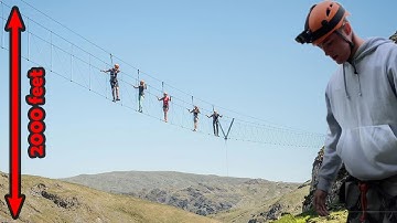 I CROSSED A TIGHTROPE BETWEEN MOUNTAINS!