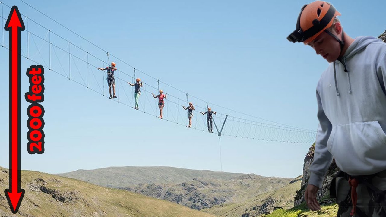 I CROSSED A TIGHTROPE BETWEEN MOUNTAINS!