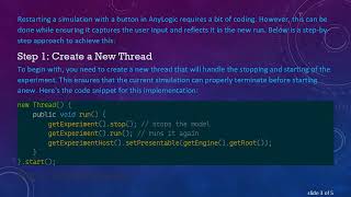 How to Restart Your Simulation with a Button in AnyLogic