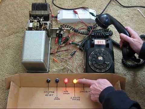 Strowger step-by-step switch demonstration - YouTube rotary switch diagram 