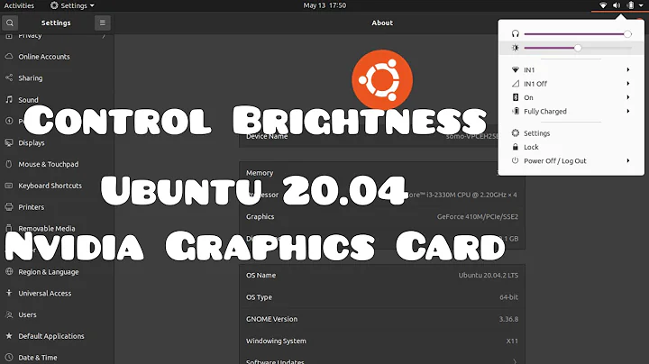 Brightness slider not working | Easiest way to control brightness | Ubuntu 20.04