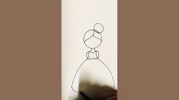 Cute barbie doll drawing easy #shortsfeed #drawing #barbie