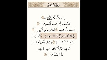 سورة الفاتحة             بصوت الشيخ . محمد أيوب