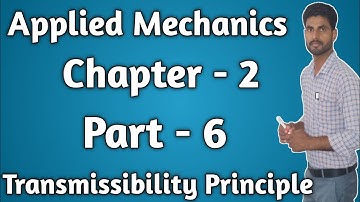 Applied Mechanics |   Ch - 2 ( Part-6 ) | Transmissibility Principle  | By Saddam Husain