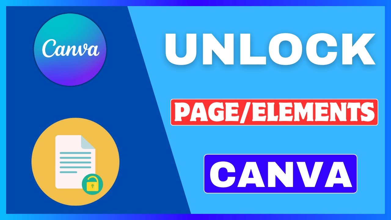 How To Unlock A Page On Canva | Unlock Elements In Canva - YouTube