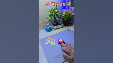 DIY Clay Flowers 🌺 easy clay flower making #diy #clay #clayart #shorts #art #viralshorts #easy