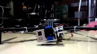 Zen Flycam - TBS 黑羊改前置式雲台通電測試