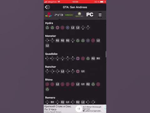 Чит коды гта сан андреас пс