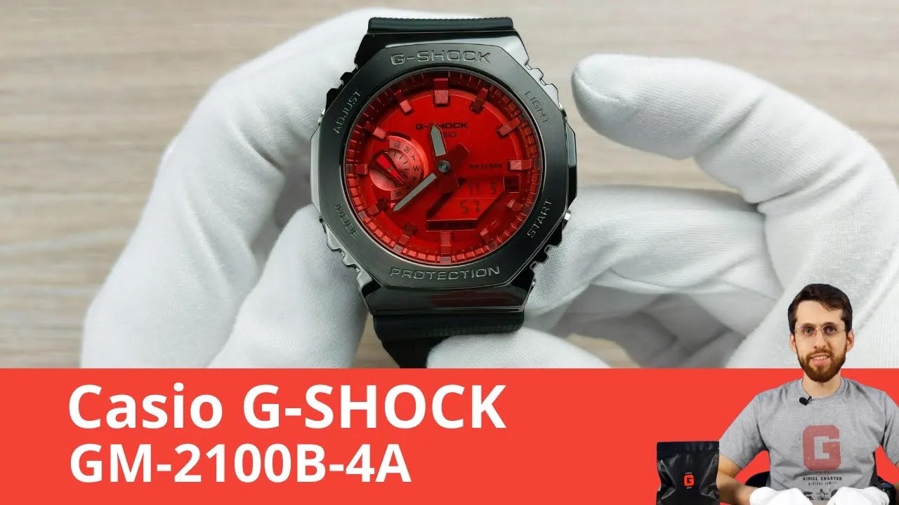 CASIO G-SHOCK GM-2100B-4AJF メタルレッド G-SHOCK】メタルベゼル / GM-2100B-4AJF （レッド） -靴＆ファッション