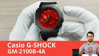 Red Metal CasiOak G-SHOCK / Casio GM-2100B-4A - YouTube