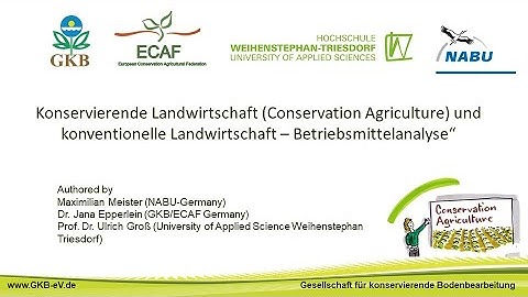 Vortrag der Studie von NABU, GKB und HSWT über konservierende Landwirtschaft / Direktsaat