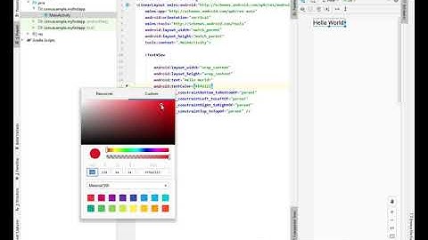 Make Hello World app in Android Studio