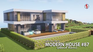 Survival Modern House - Island Biome (Minecraft Bedrock) by JSTCreations | Free Map Download