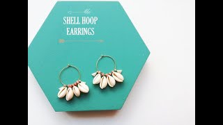 Tutorial/DIY Shell Hoop Earrings/Σκουλαρικια Κοχύλι